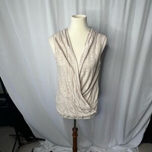 ✨ Boston Proper Beige Knit Wrap Tank Top | Size M ✨